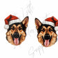 Christmas German Shepherd Dog