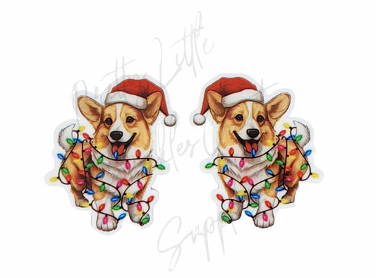 Christmas Lights Corgi Dog