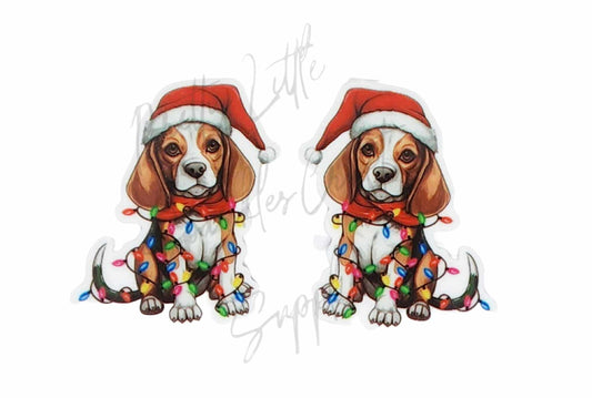 Christmas Lights Beagle Dog