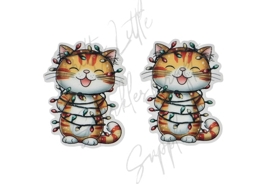 Christmas Lights Cat