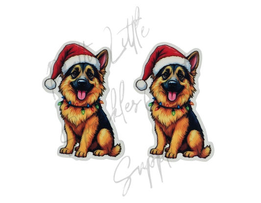 Christmas Lights German Shepherd Dog