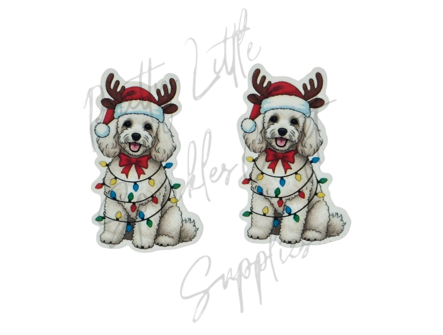 Christmas Lights Poodle