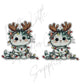 Christmas Lights Reindeer Cat