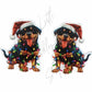 Christmas Lights Rottweiler Dog