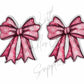 Christmas Pink Snowflake Bow