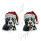 Christmas Staffy Dog