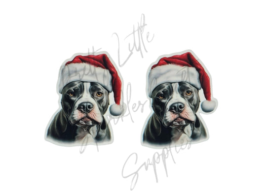 Christmas Staffy Dog