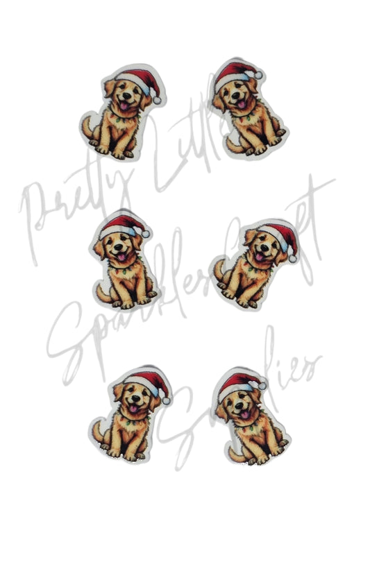 Christmas Lights Golden Retriever Dog