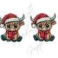 Cute Christmas Highland Cow