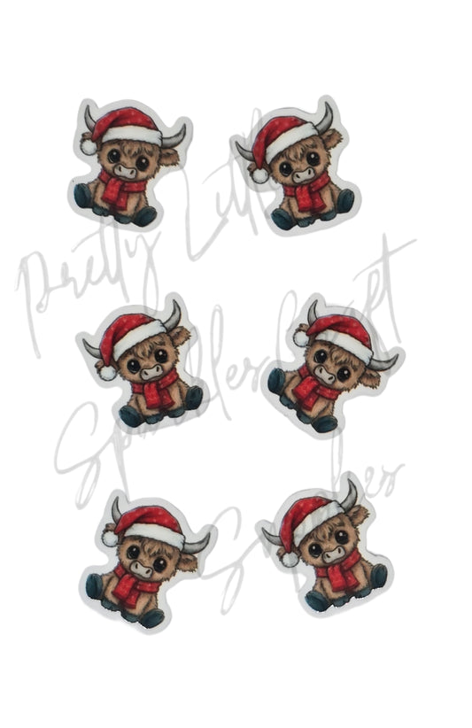 Cute Christmas Highland Cow