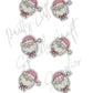 Cute Pink Santa with Bow