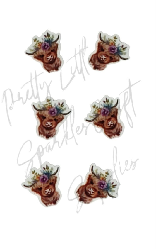 Flower Highland Cow 2