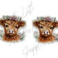 Flower Highland Cow