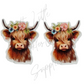 Flower Highland Cow