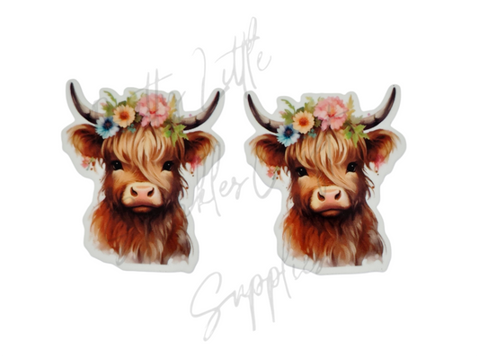 Flower Highland Cow