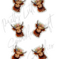 Flower Highland Cow