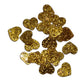 Gold Heart Acrylic Glitter Toppers 14mm
