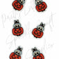 Halloween Blue Labubu Pumpkin