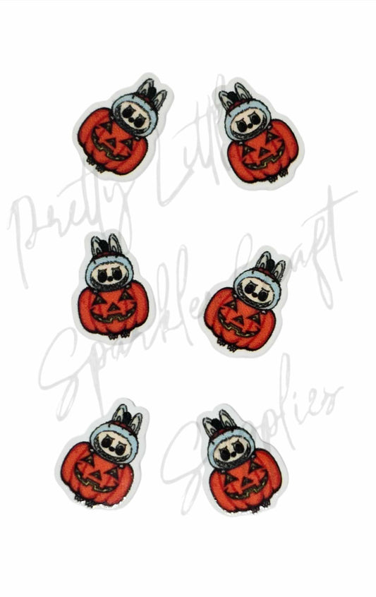 Halloween Blue Labubu Pumpkin