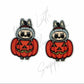 Halloween Grey Labubu Pumpkin