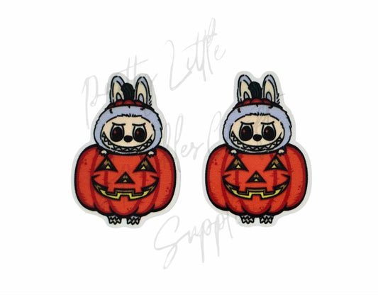 Halloween Purple Labubu Pumpkin