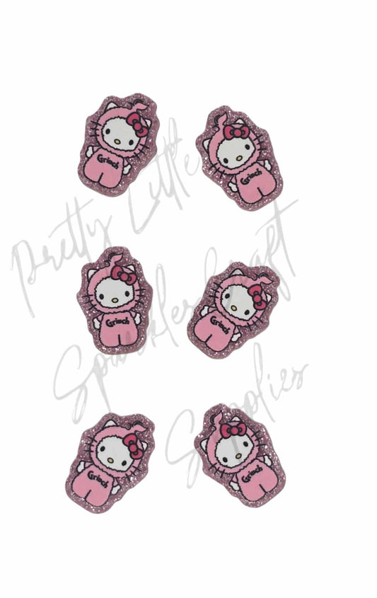 Hello Kitty (glitter acrylic)