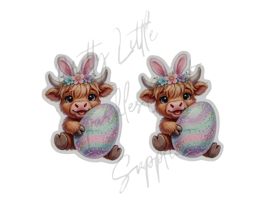 Highland Cow Easter Egg