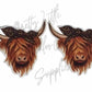 Highland Cow with Leopard Headband