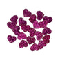 Hot Pink Heart Acrylic Glitter Toppers 14mm