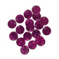 Hot Pink Round Acrylic Glitter Toppers 14mm