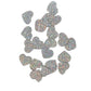 Iridescent Heart Acrylic Glitter Toppers 14mm