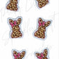 Leopard Bunny with Pink Bow