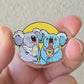 Australian Theme - Koala with VB Can (Acrylic pair with hole)
