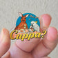 Australian Theme Kangaroo & Cockatoo Having a Cuppa (Acrylic pair with hole)