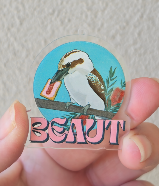 Australian Theme Kookabarra with Vovo (Acrylic pair with hole)