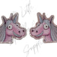 Thelma the Unicorn - (pearl pink marble acrylic with hole)