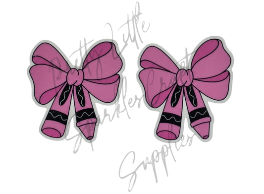 Pink Crayon Bow