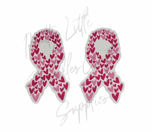 Breast Cancer - Pink Heart Ribbon
