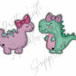 Pink & Green Dinosaur