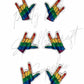 LBQT+ - Pride Month ASL - I Love You (Mini Dangle)