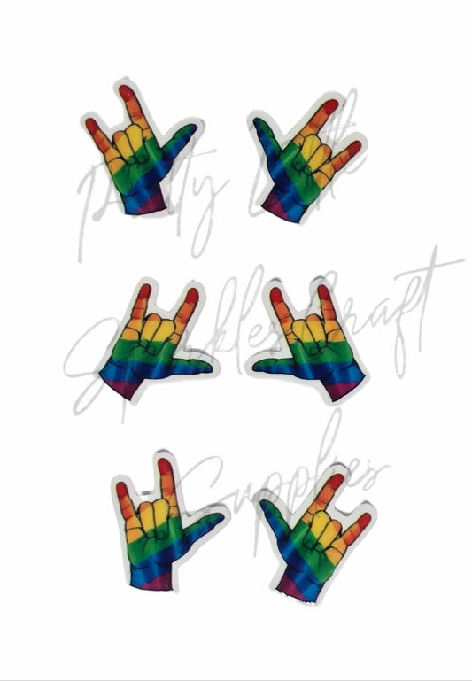 LBQT+ - Pride Month ASL - I Love You (Mini Dangle)