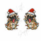 Pug Christmas Lights Dog