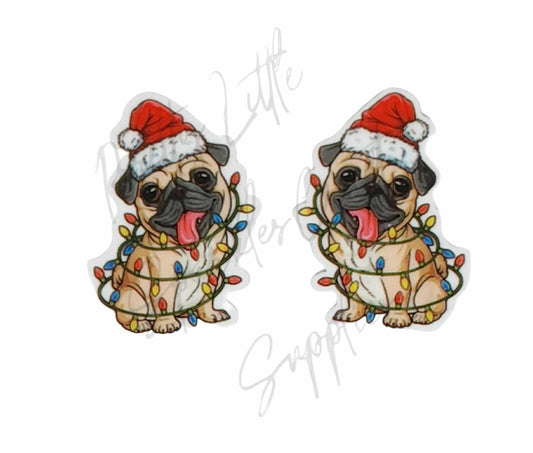 Pug Christmas Lights Dog