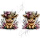 Purple Bow Highland Cow