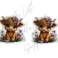 Purple Bow Highland Cow