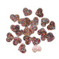 Rainbow Heart Acrylic Glitter Toppers 14mm