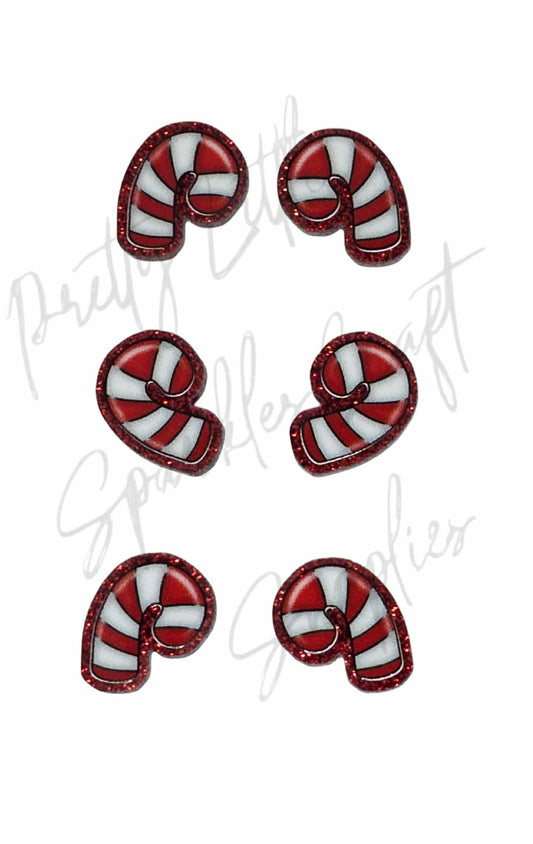 Red Candy Cane (glitter acrylic)