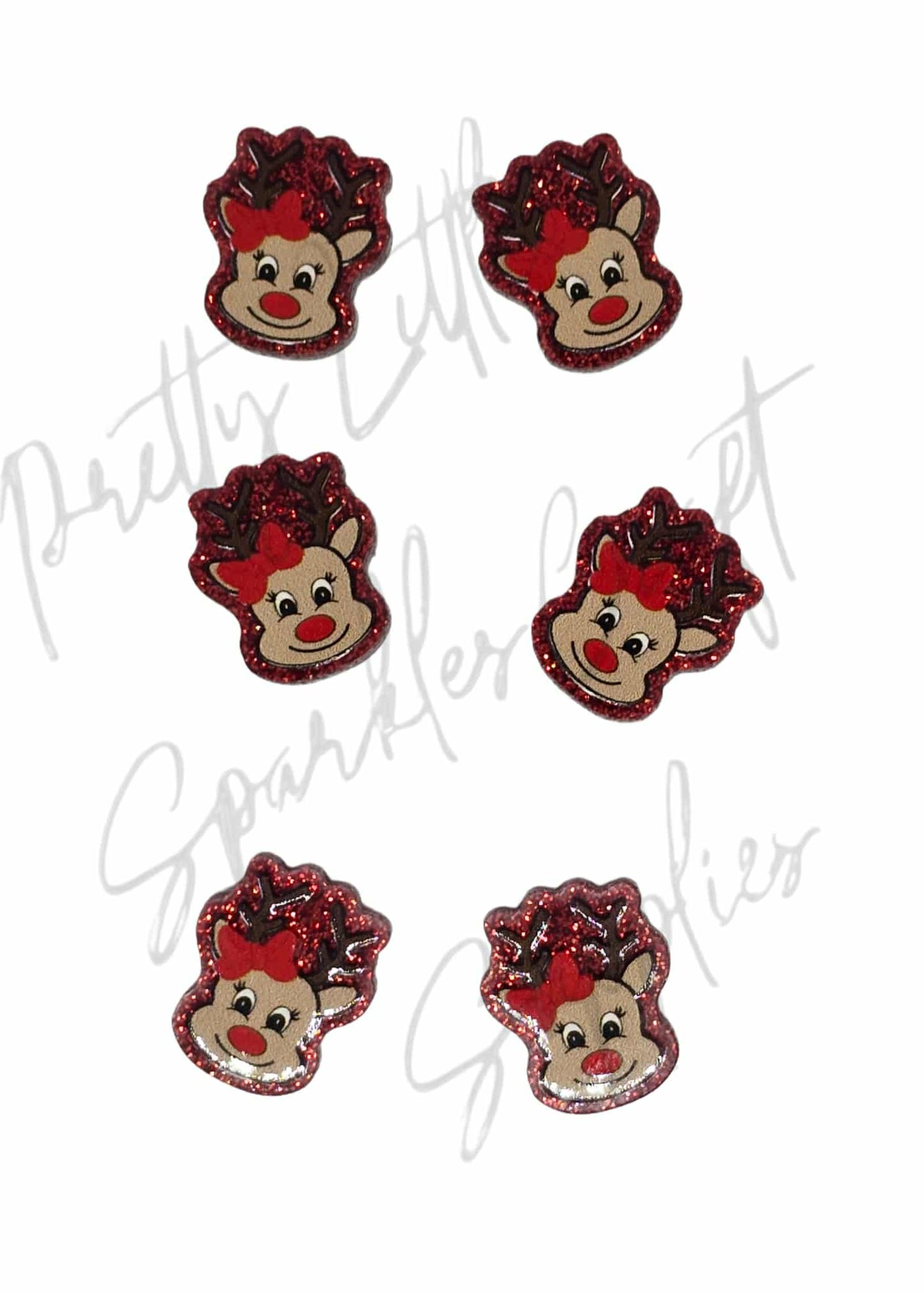 Red Rudolph (glitter acrylic)