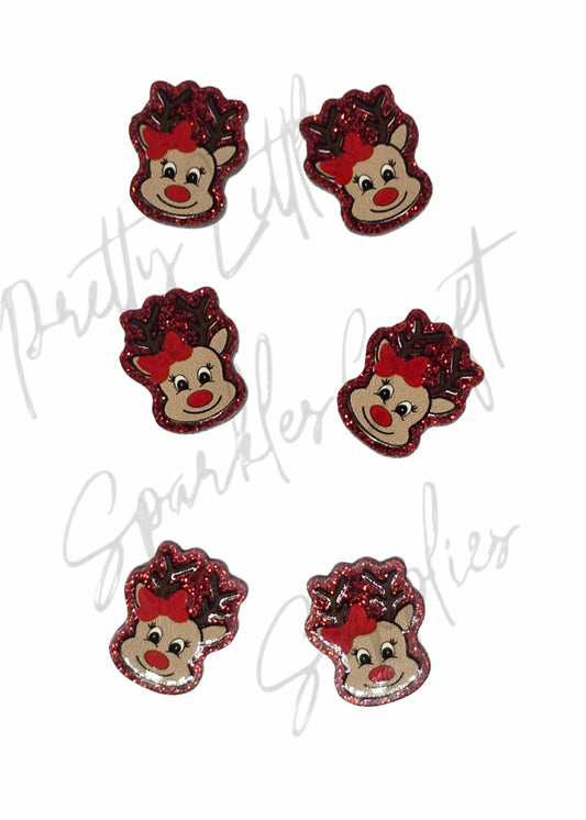 Red Rudolph (glitter acrylic)