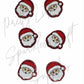 Red Santa 2 (glitter acrylic)